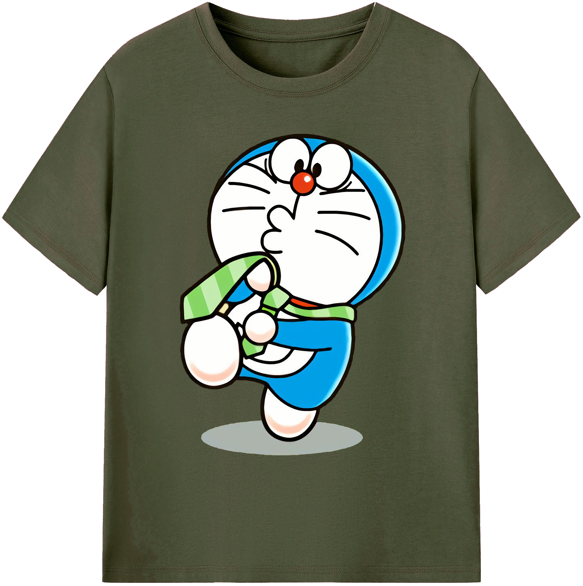 （画像用） ドラえもん Doraemon 綿100％ メンズ半袖Tシャツ｜肌触りやわらか＆通気性